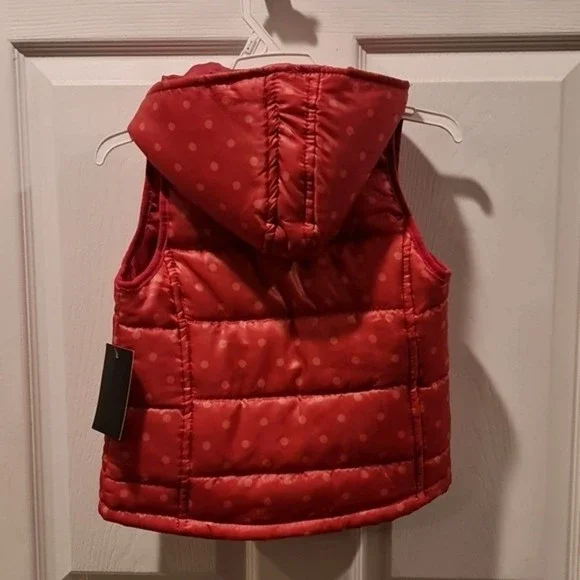 SOLD!! Toddler/girls Sz 6 DKNY Puffer Hooded Vest NWTs - Picture 6 of 6